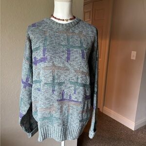 Vintage 90’s London Fog Heathered Knit Sweater Size L Pre-loved Excellent
